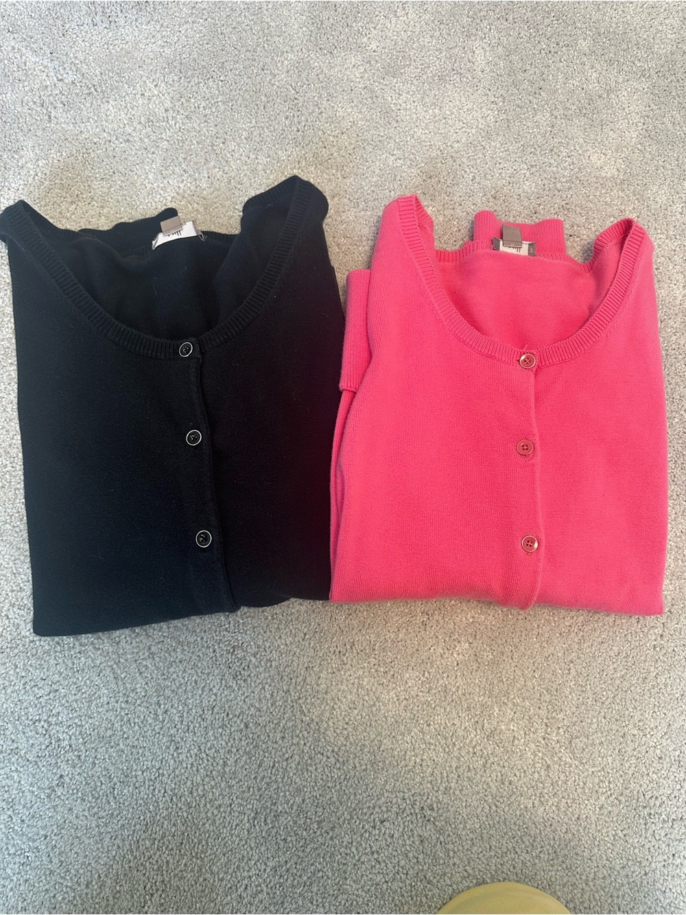 J. Jill Women's Black and Pink Button Cardigans